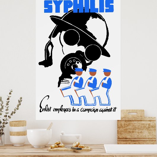 Poster The Enemy Is Syphilis (Cuisine)