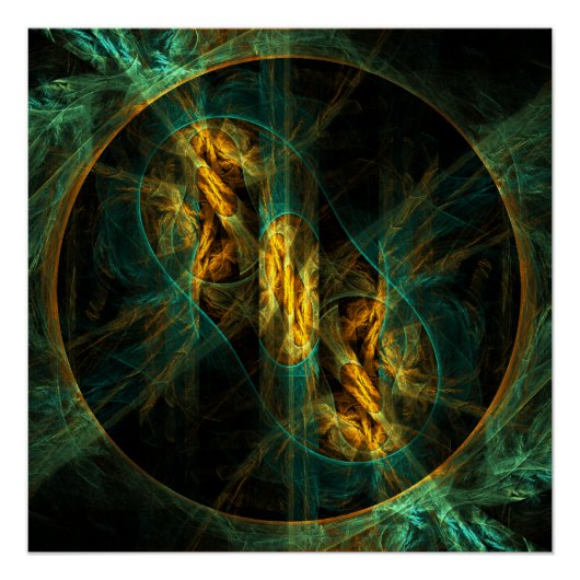 Poster The Eye of the Jungle Abstract (Devant)