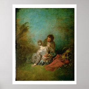 Poster The Faux Pas, c.1717 (oil on canvas)