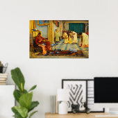 Poster The favourites of Emperor Honorius by Waterhouse (Bureau à domicile)