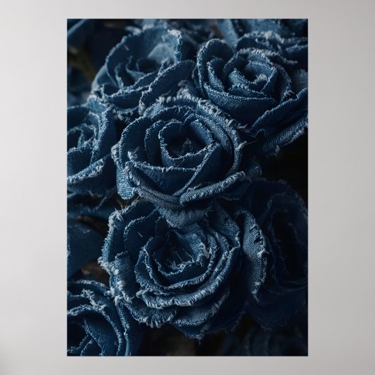 Poster The Fierce Grace of Reconstructed Denim Roses (Devant)
