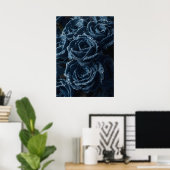 Poster The Fierce Grace of Reconstructed Denim Roses (Bureau à domicile)