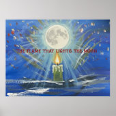 Poster the flame that lights the moon (Devant)