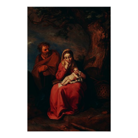 Poster The Flight into Egypt by Abraham Bloemaert  (Devant)