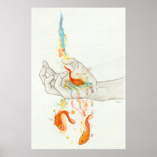 Poster The flight of goldfish