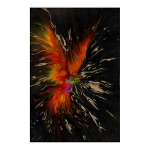 The Flight of the Phoenix – Fiery Abstract Rebirth