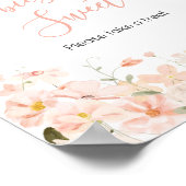 Poster Thé floral rose pour deux bébés sont doux (Coin)