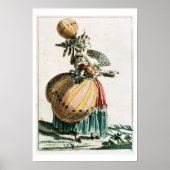 Poster The Flying Coquette, c.1784 (gravure en couleur) (Devant)