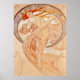 Poster The Four Arts - Dance, Art Nouveau Vintage