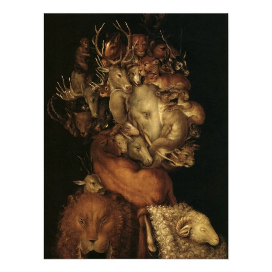 Poster The Four Elements: Earth - Giuseppe Arcimboldo (Devant)