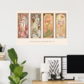 Poster The Four Seasons Series Alphonse Mucha (Bureau à domicile)