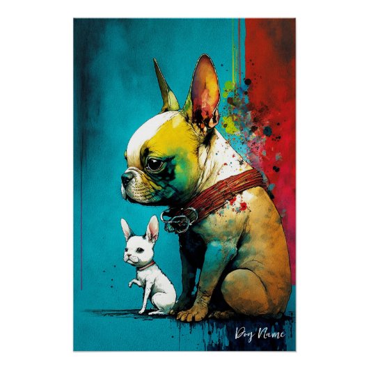 Poster The French Bulldog - Composition 004 (Devant)