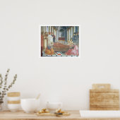 Poster The Funeral of St. Stephen, détail from the cycle (Cuisine)