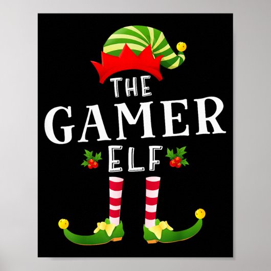 Poster The Gamer Elf Christmas Matching Pajama (Devant)