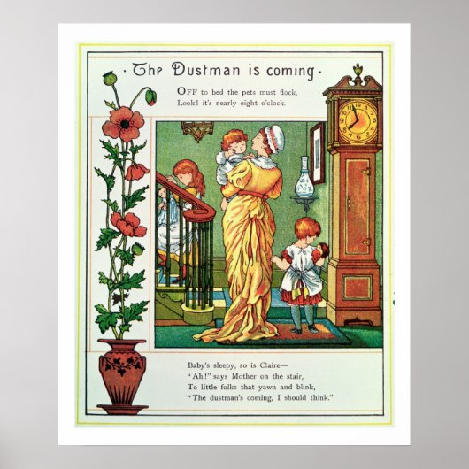 Poster The Garbage man is Coming (illustration du rime de (Devant)