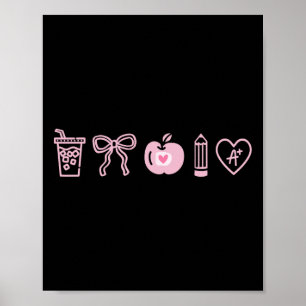Poster Thé glacé à cœur de coquette de la Saint-Valentin