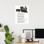 POSTER THE GOSPEL TRAIN-POSTER-WITH SONG LYRICS (Bureau à domicile)