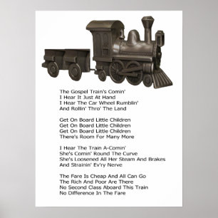 POSTER THE GOSPEL TRAIN-POSTER-WITH SONG LYRICS