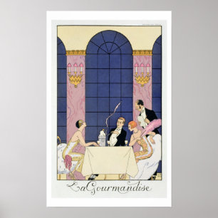 Poster The Gourmands, 1920-30 (tirage pochoir)