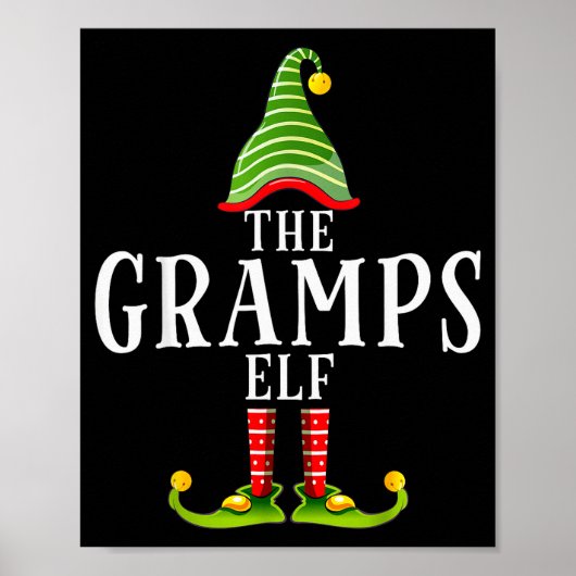Poster The Gramps Elf Funny Matching Pajama Xmas  (Devant)