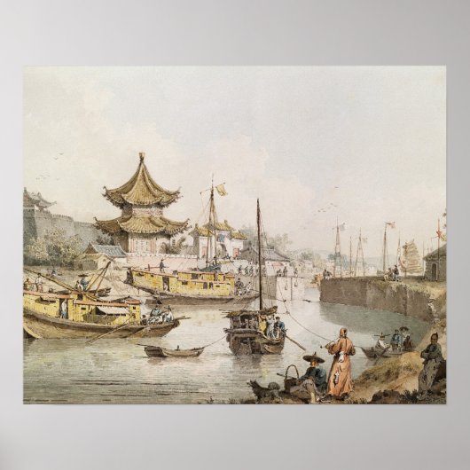 Poster The Grand Canal, Chine, (w/c) (Devant)