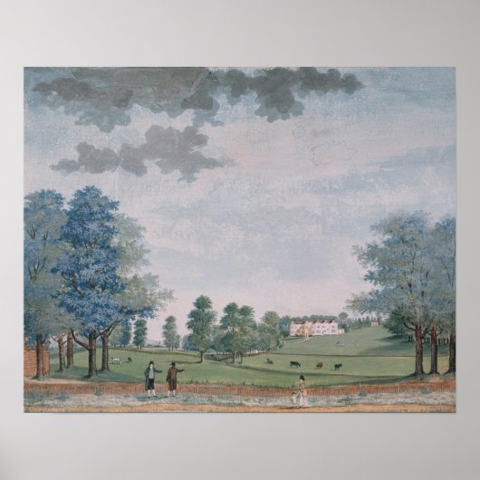 Poster The Great House and Park at Chawton, vers 1780 (Devant)