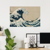 Poster The Great Wave off Kanagawa (Bureau à domicile)