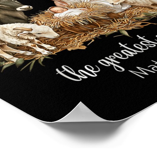 Poster The Greatest For All Christmas Nativity Jesus Chri (Coin)