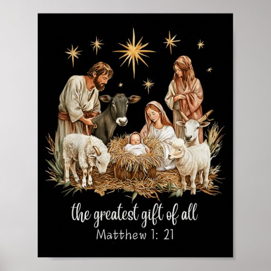 Poster The Greatest For All Christmas Nativity Jesus Chri (Devant)
