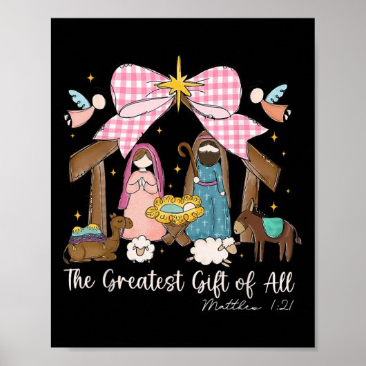 Poster The Greatest Gift For All Christmas Nativity Jesus (Devant)