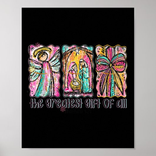 Poster The Greatest Gift For All Christmas Nativity Jesus (Devant)