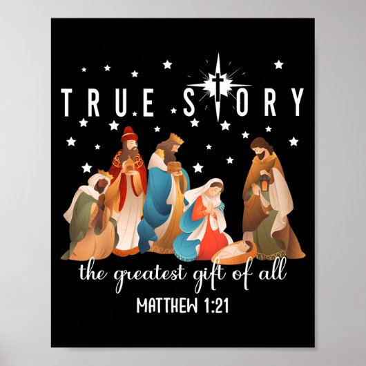 Poster The Greatest Gift For All Christmas Nativity Jesus (Devant)