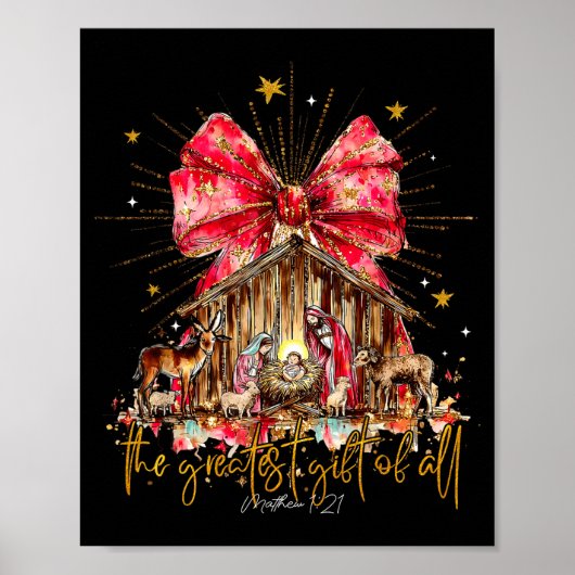 Poster The Greatest Gift For All Christmas Nativity Jesus (Devant)