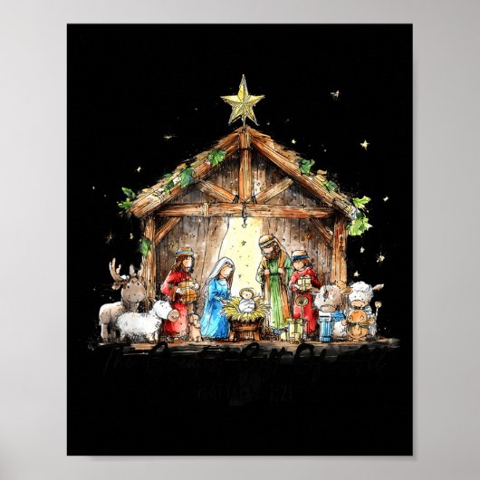 Poster The Greatest Gift For All Christmas Nativity Jesus (Devant)