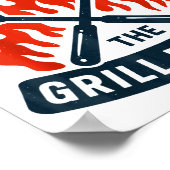 Poster The Grill Master Bbq Father's Day Grandpa Grilling (Coin)