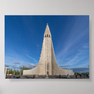 Poster The Hallgrímskirkja church in Reykjavík