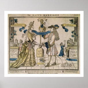 Poster The Happy Marriage (stencil coloured woodcut)