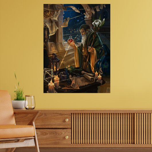 Poster The Hermit card illustration - alchemy art (Salon 2)