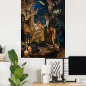 Poster The Hermit card illustration - alchemy art (Bureau à domicile)