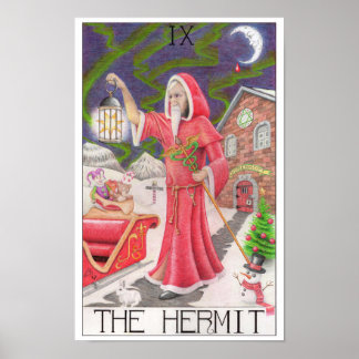 Poster The Hermit tarot card