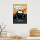 Poster The Honey Badger Protocol Art (Cuisine)