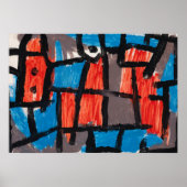 Poster The Hour Before One Night ,Blue Famous Painting (Devant)