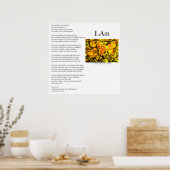 Poster The I Am Poem - Personnalisable (Cuisine)
