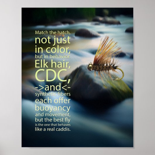 Poster The Iconic Elk Hair Caddis Fly (Devant)