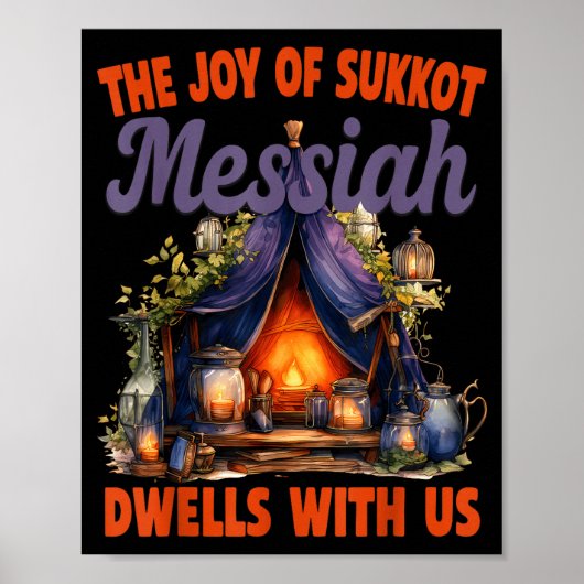 Poster The Joy Of Sukkot Messiah Dwells With Us Jewish Ho (Devant)