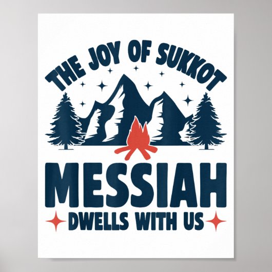 Poster The Joy Of Sukkot Messiah Dwells With Us Jewish Ho (Devant)