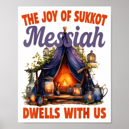 Poster The Joy Of Sukkot Messiah Dwells With Us Jewish Ho (Devant)