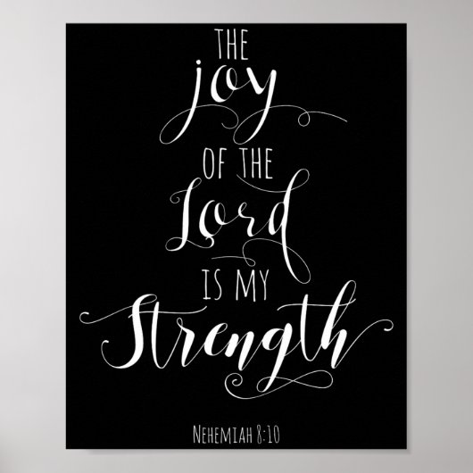 Poster The Joy Of The Lord Is My Strength Christian  (Devant)