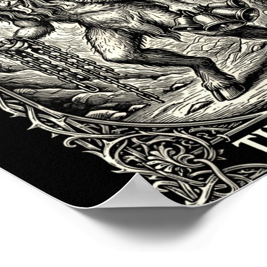 Poster The Krampus Tarot Card Goth Witchy Black Pajamas C (Coin)