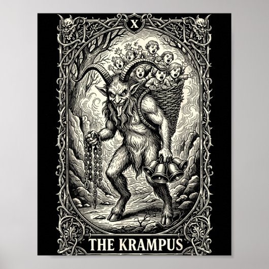 Poster The Krampus Tarot Card Goth Witchy Black Pajamas C (Devant)